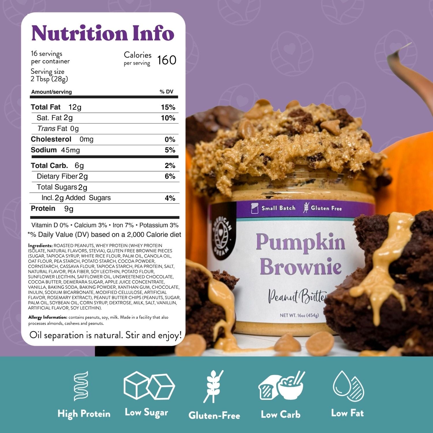 Pumpkin Brownie Peanut Butter