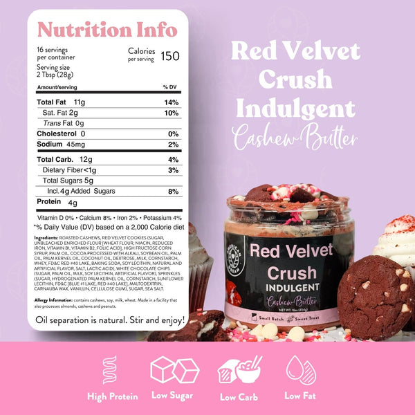Red Velvet Crush Indulgent Cashew Butter