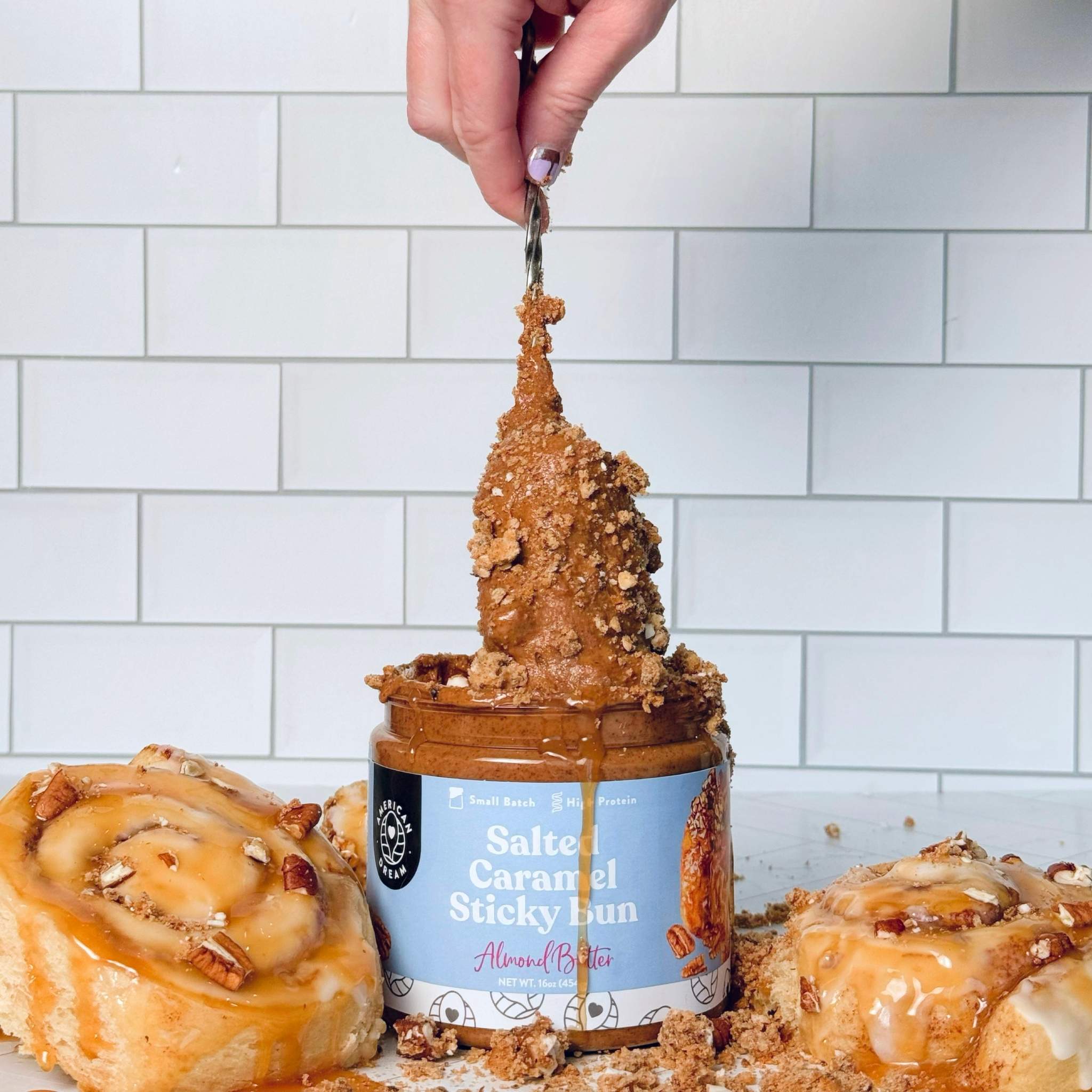 Salted Caramel Sticky Bun Almond Butter