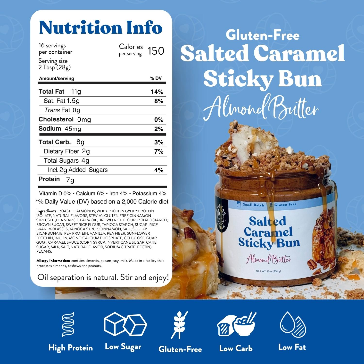 Salted Caramel Sticky Bun Almond Butter