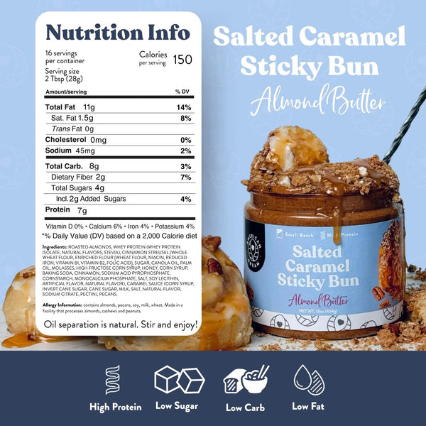 Salted Caramel Sticky Bun Almond Butter
