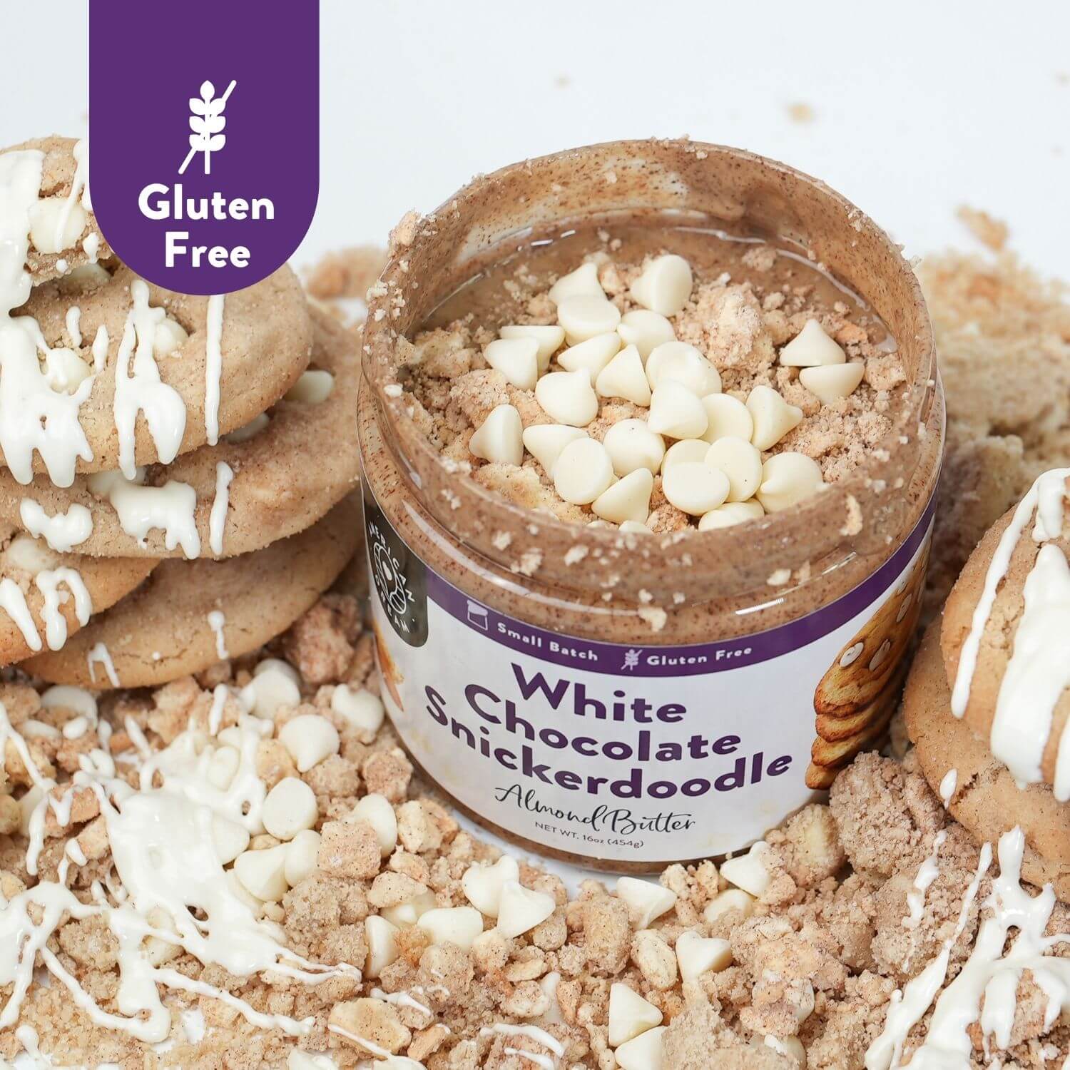 Gluten-Free White Chocolate Snickerdoodle Almond Butter