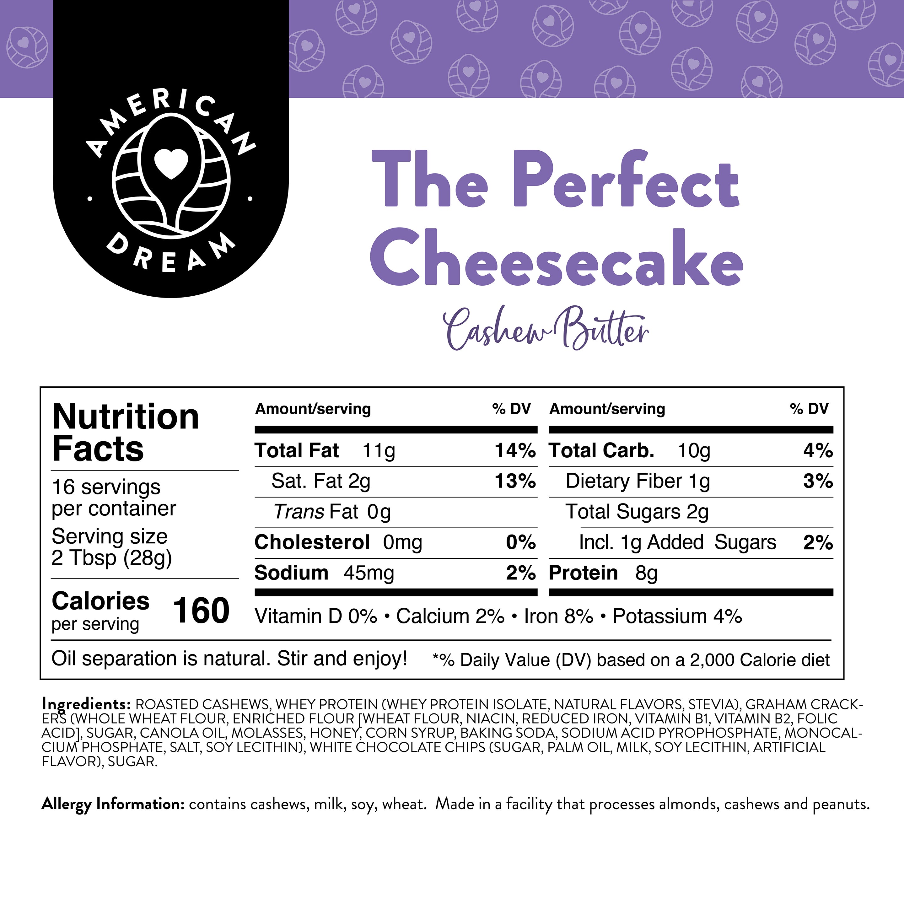 The Perfect Cheesecake Cashew Butter