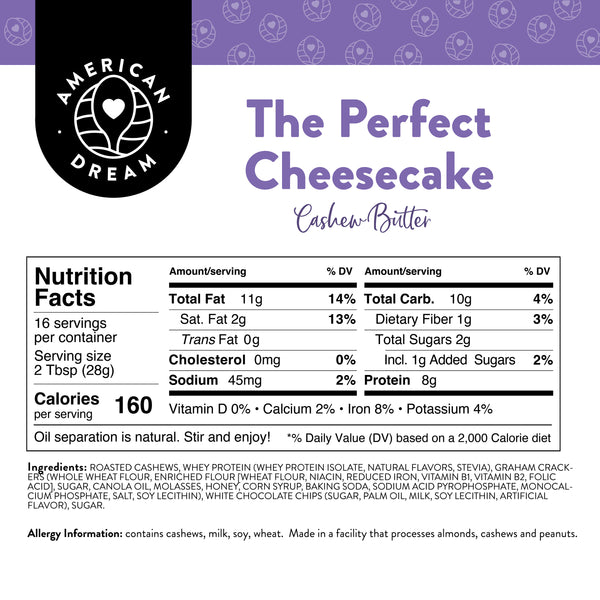The Perfect Cheesecake Cashew Butter