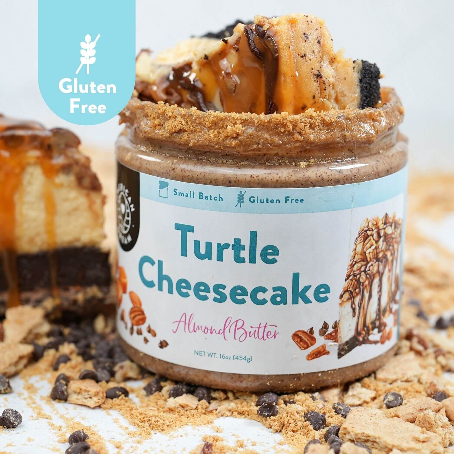 Gluten-Free Turtle Cheesecake Almond Butter