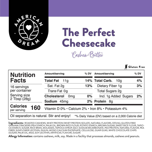 The Perfect Cheesecake Cashew Butter