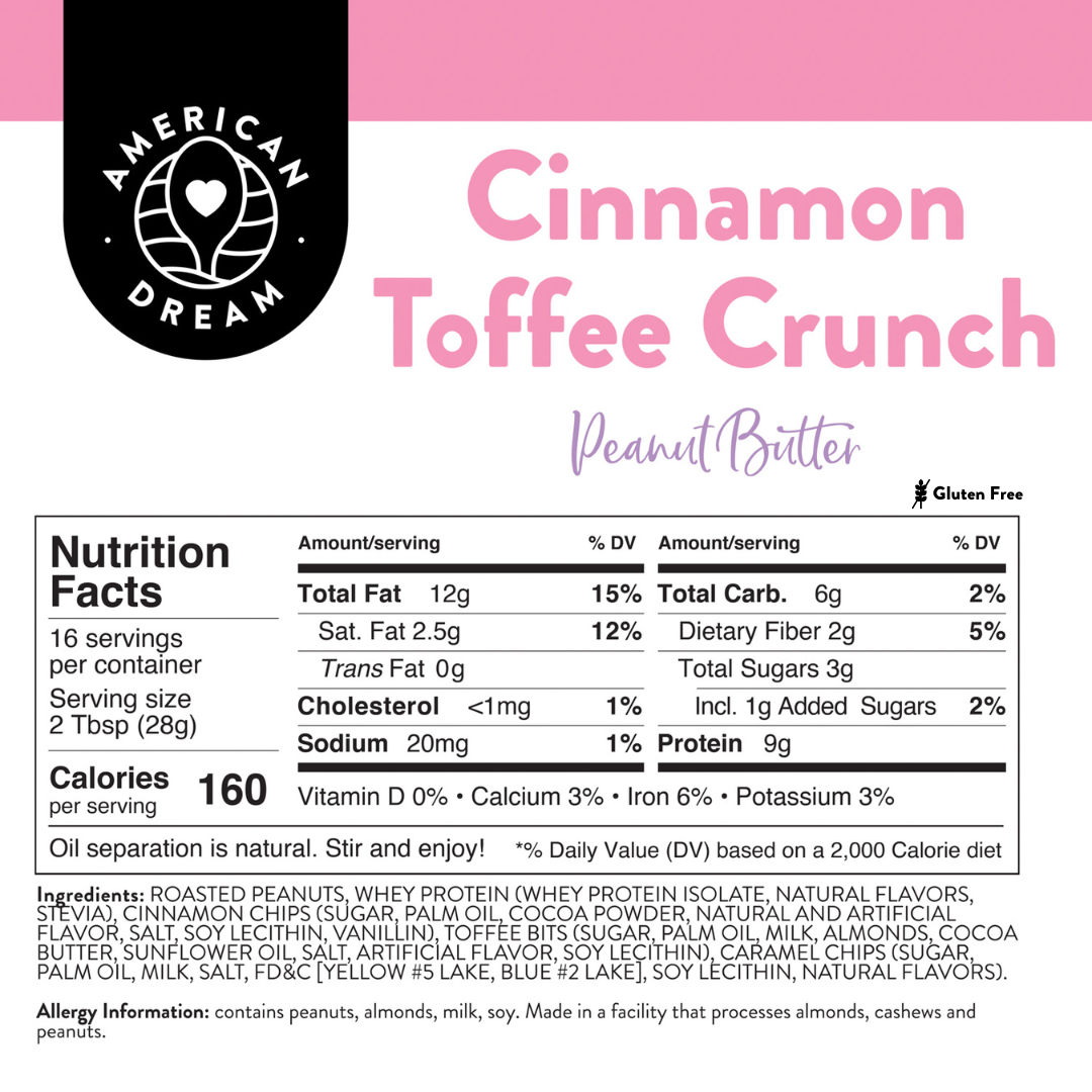 Gluten-Free Cinnamon Toffee Crunch Peanut Butter
