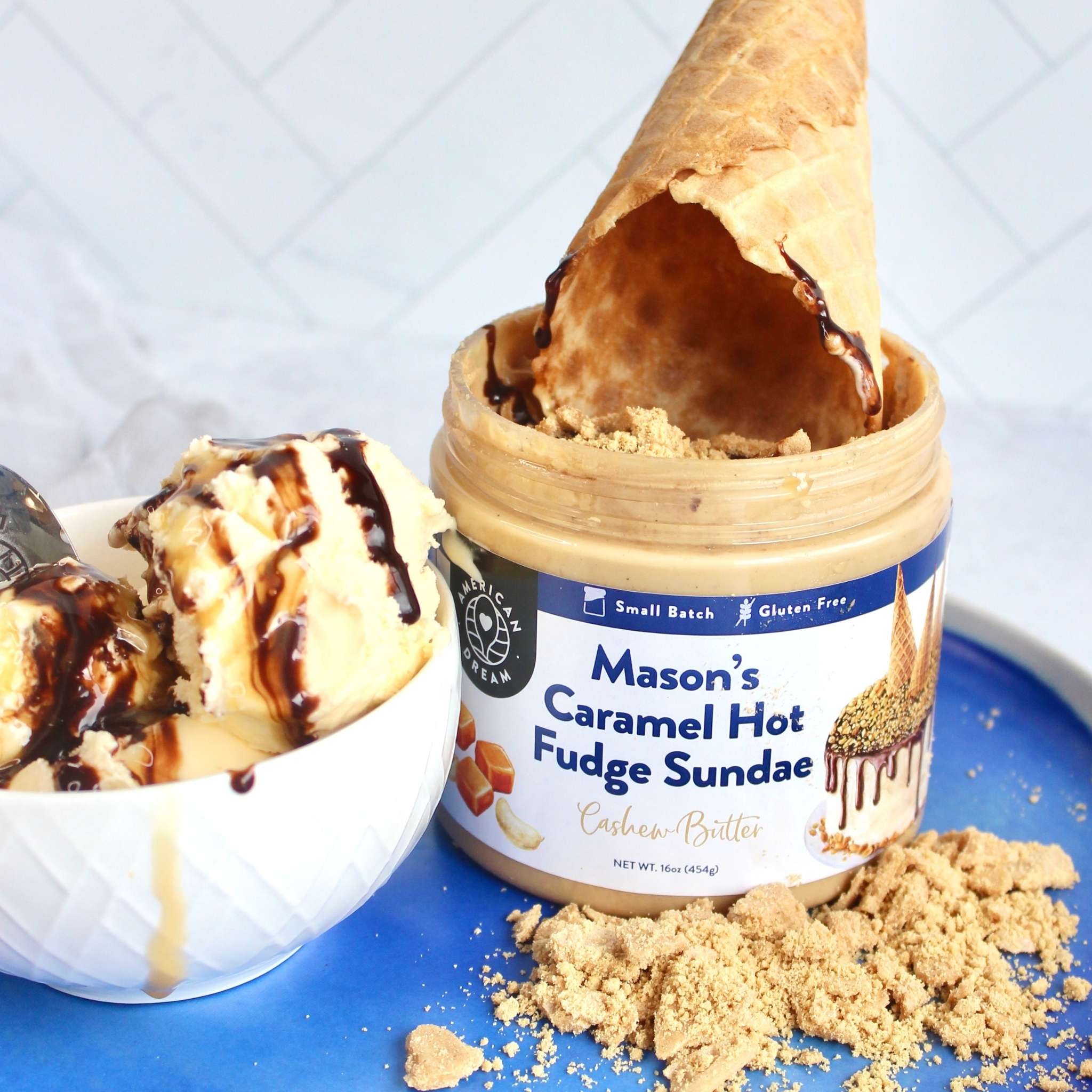 Mason's Caramel Hot Fudge Sundae Cashew Butter