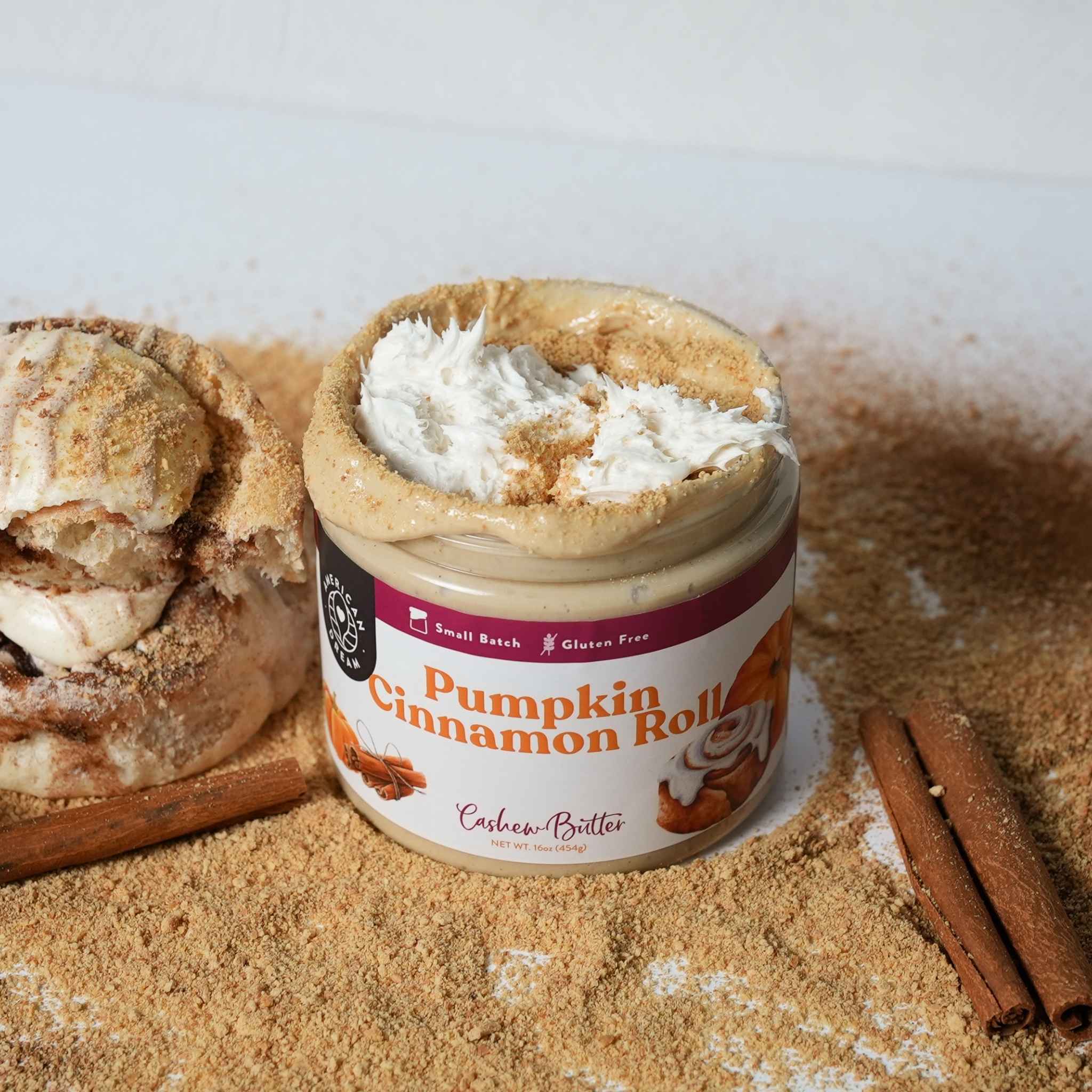 Pumpkin Cinnamon Roll Cashew Butter