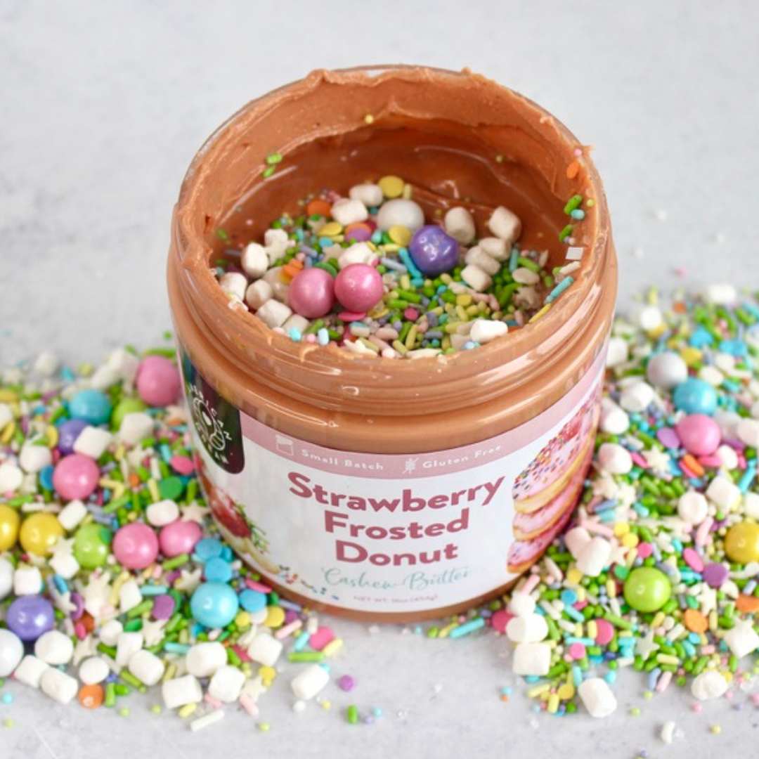 Gluten-Free Strawberry Frosted Donut Cashew Butter