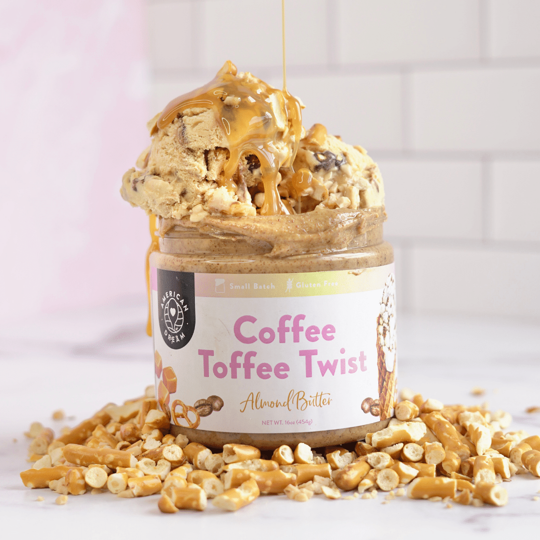 Gluten-Free Coffee Toffee Twist Almond Butter