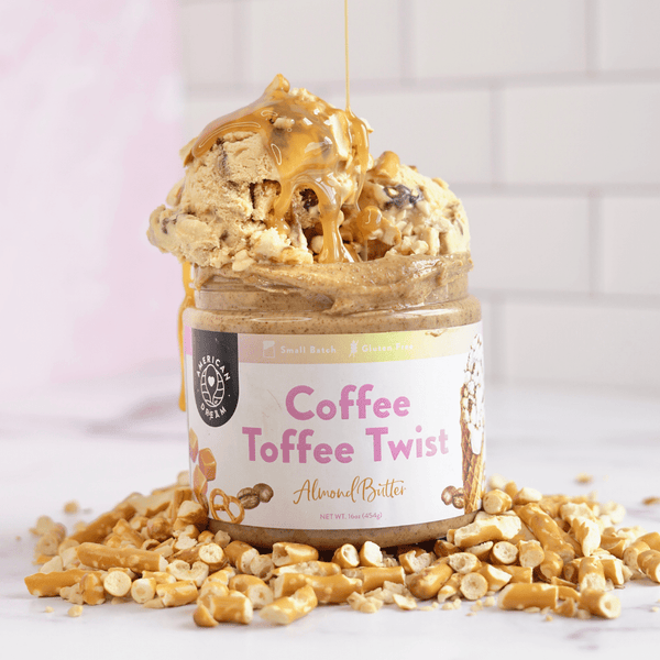 Gluten-Free Coffee Toffee Twist Almond Butter