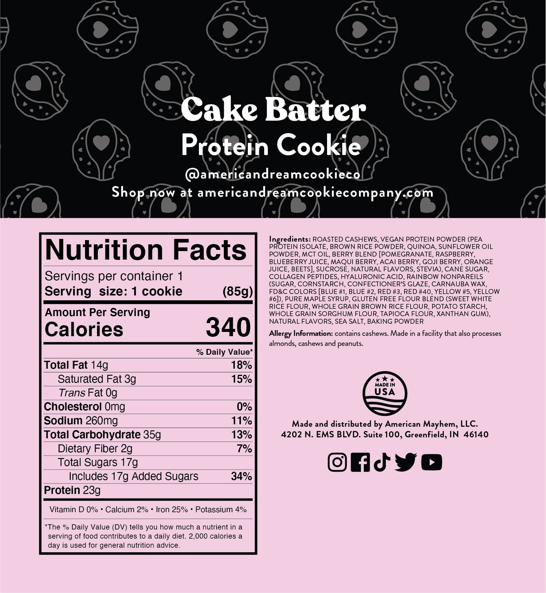 Cake Batter Protein Cookie