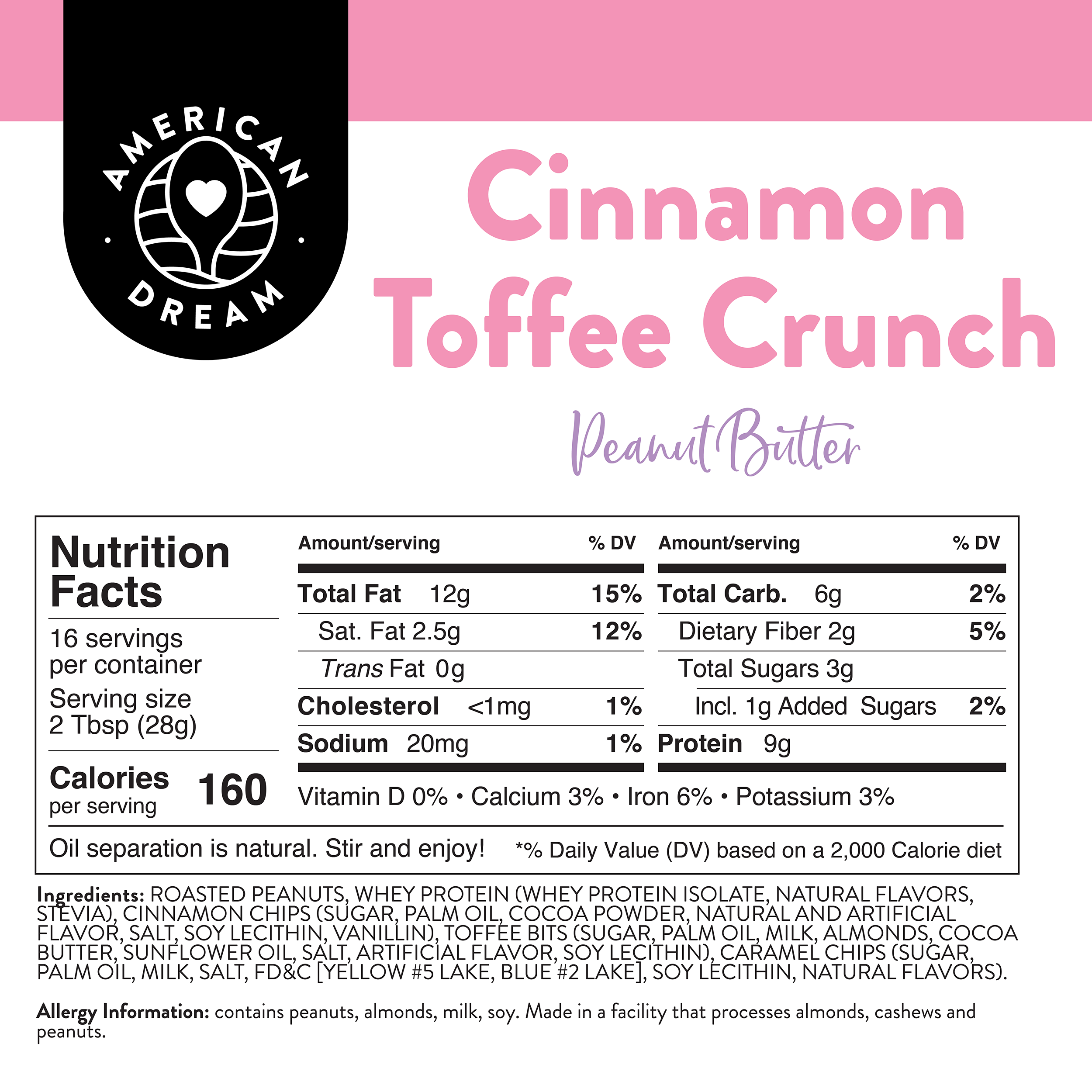 Gluten-Free Cinnamon Toffee Crunch Peanut Butter