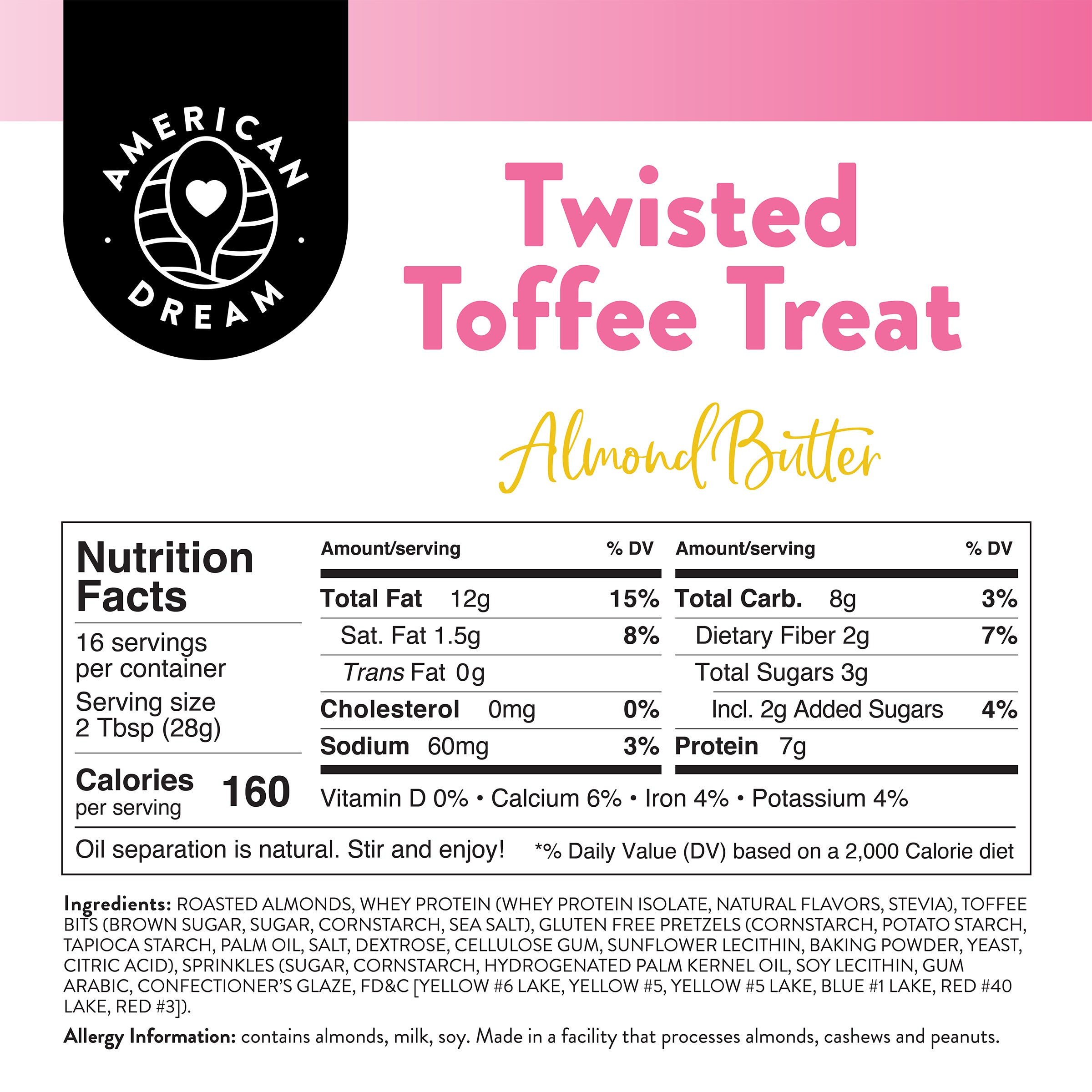 Gluten-Free Twisted Toffee Treat Almond Butter