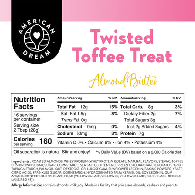 Gluten-Free Twisted Toffee Treat Almond Butter