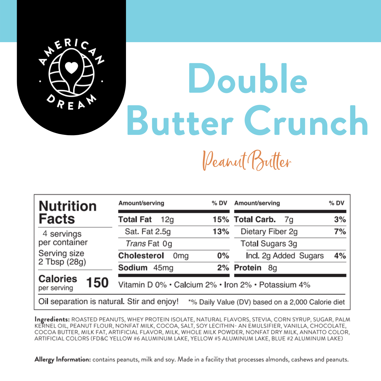 Baby Butter 4oz Gluten-Free  Double Butter Crunch Peanut Butter