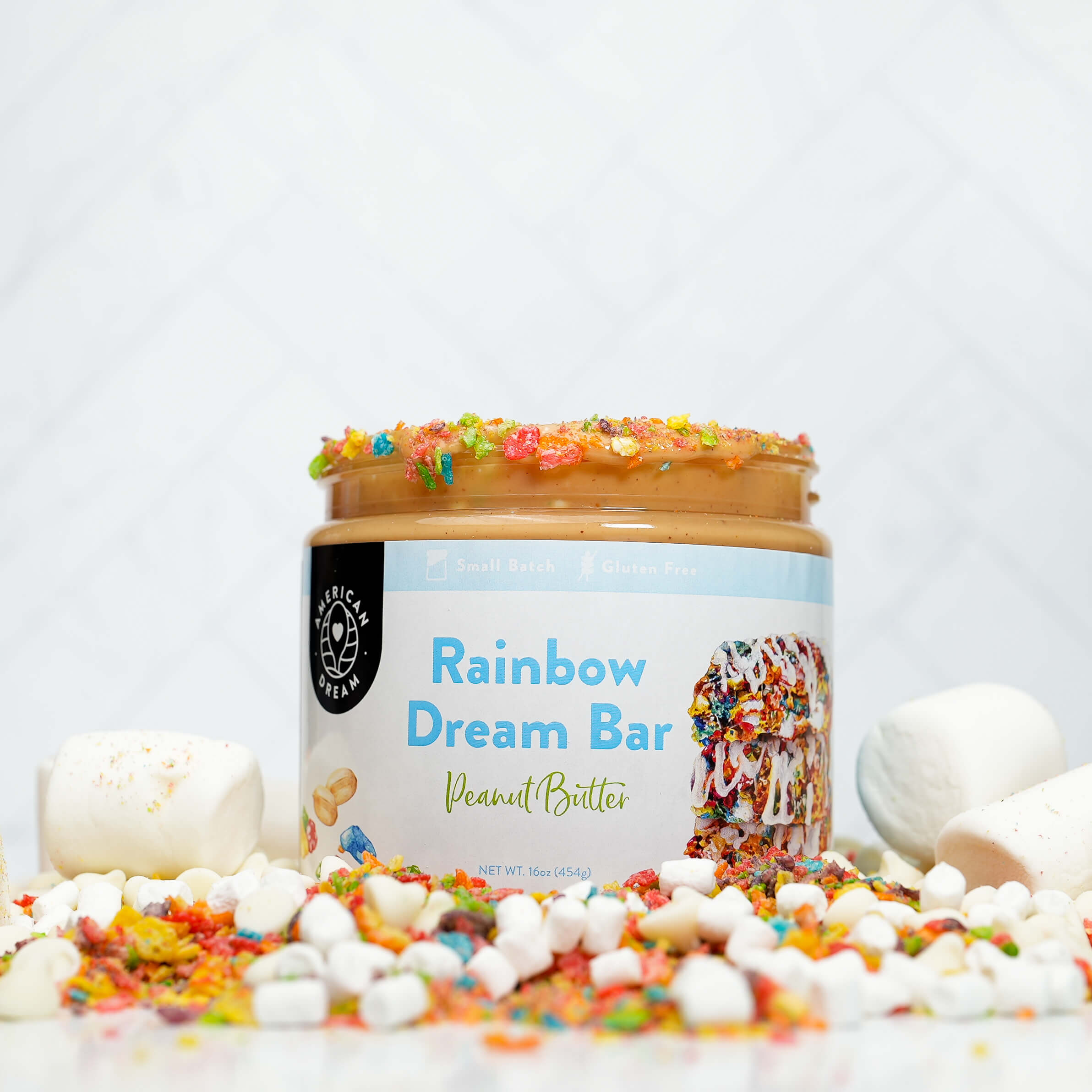 Gluten-Free Rainbow Dream Bar Peanut Butter