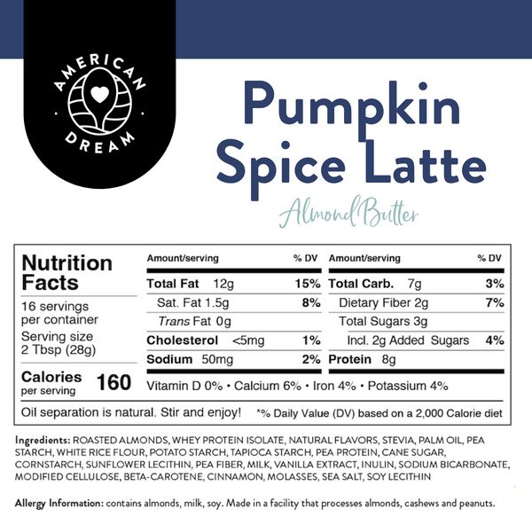 Gluten-Free Pumpkin Spice Latte Almond Butter