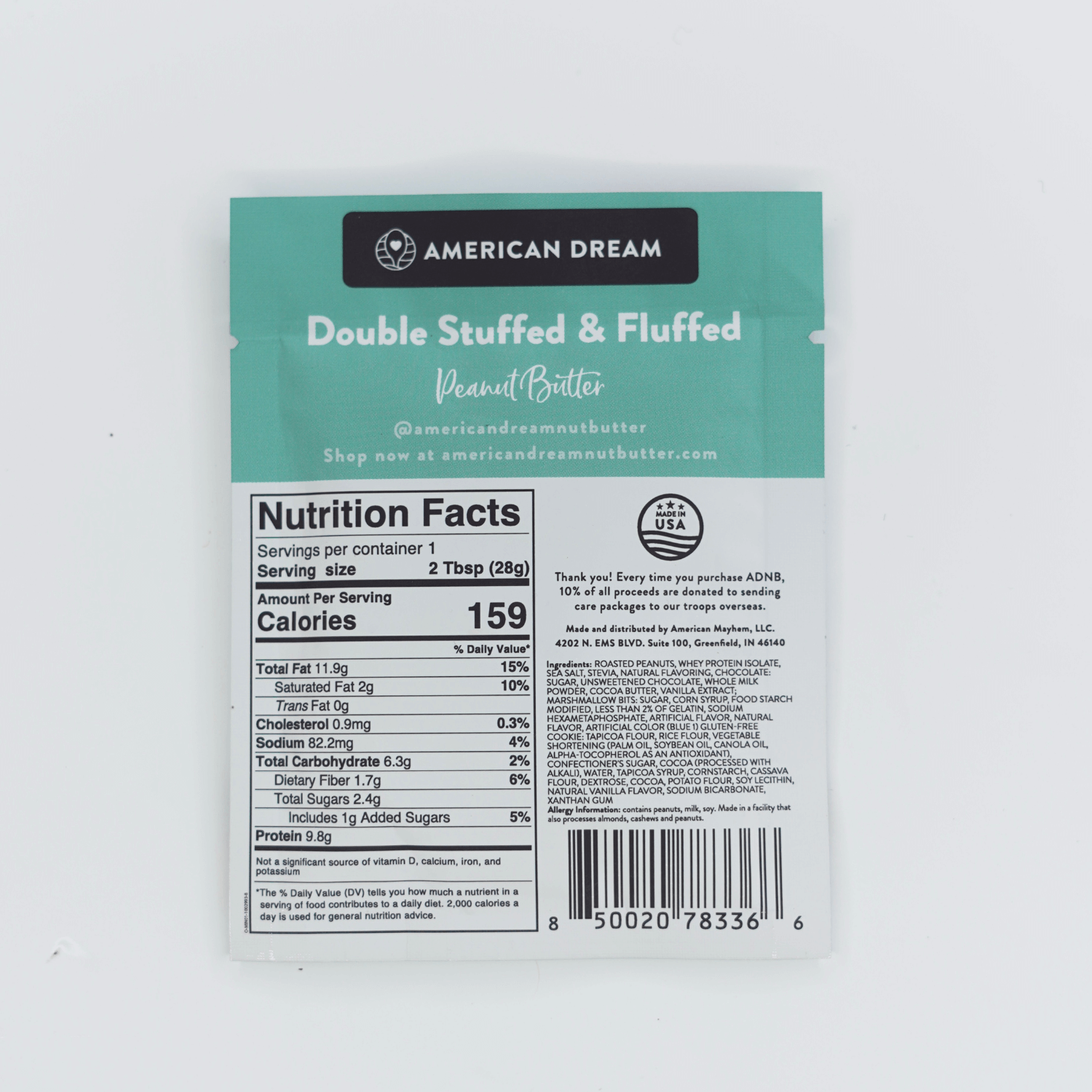Double Stuffed & Fluffed Peanut Butter Single-Serve Squeeze Pack