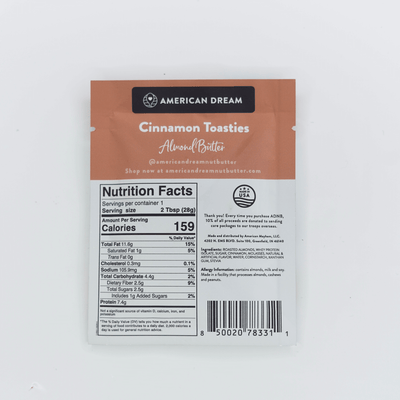 Cinnamon Toasties Almond Butter Single-Serve Squeeze Pack