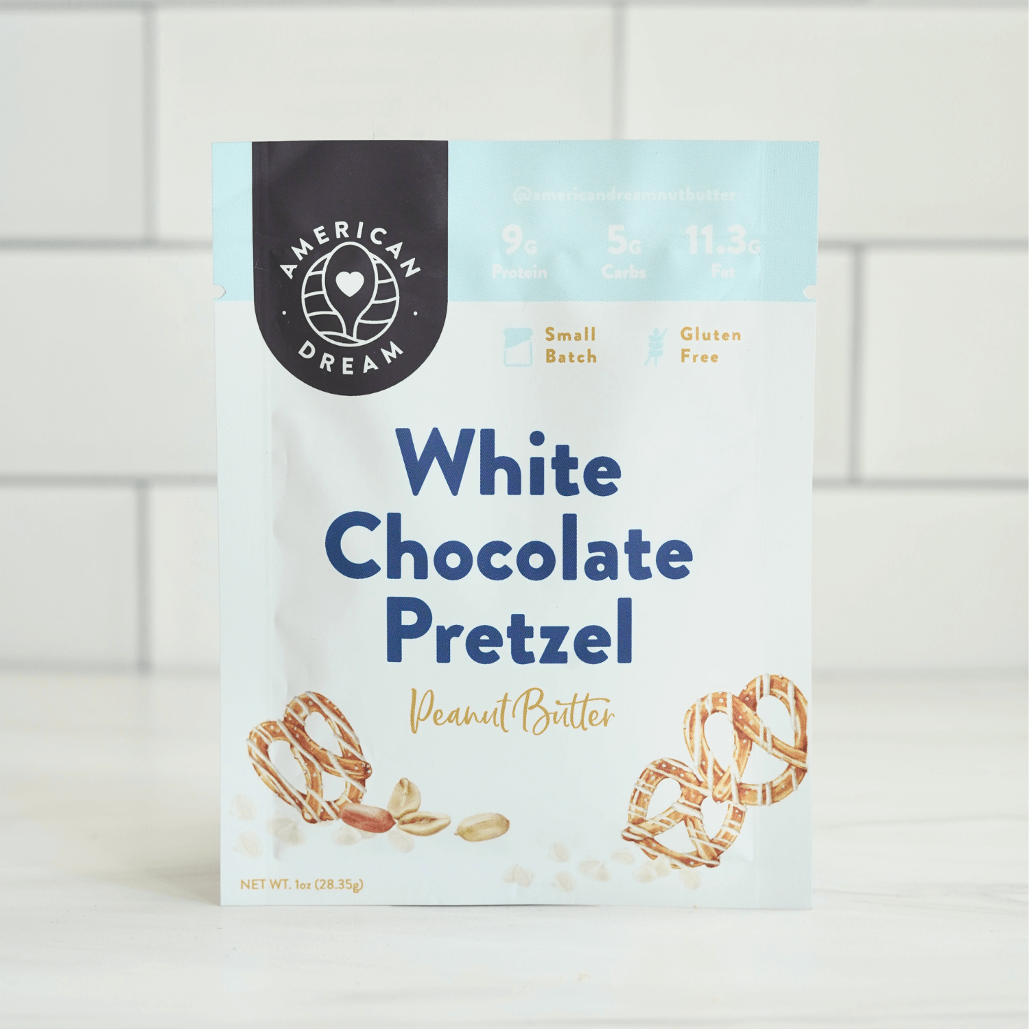 Gluten-Free White Chocolate Pretzel Peanut Butter Single-Serve Squeeze Pack