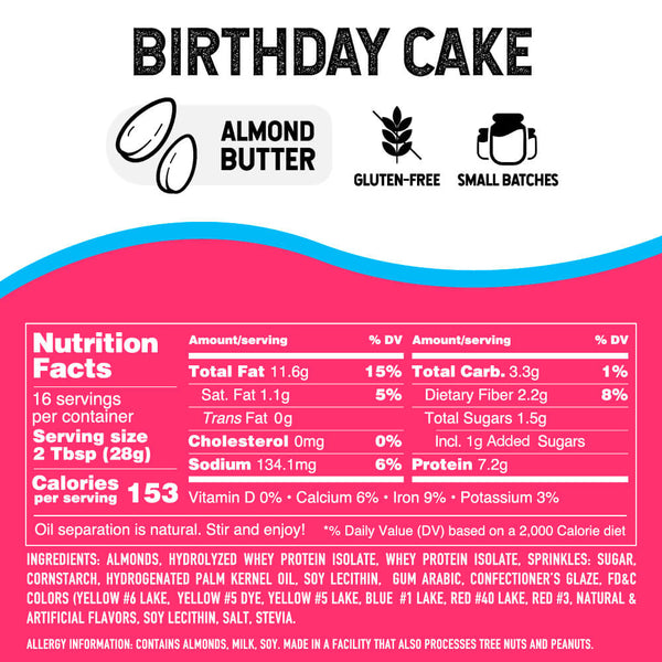 Birthday Cake Almond Butter