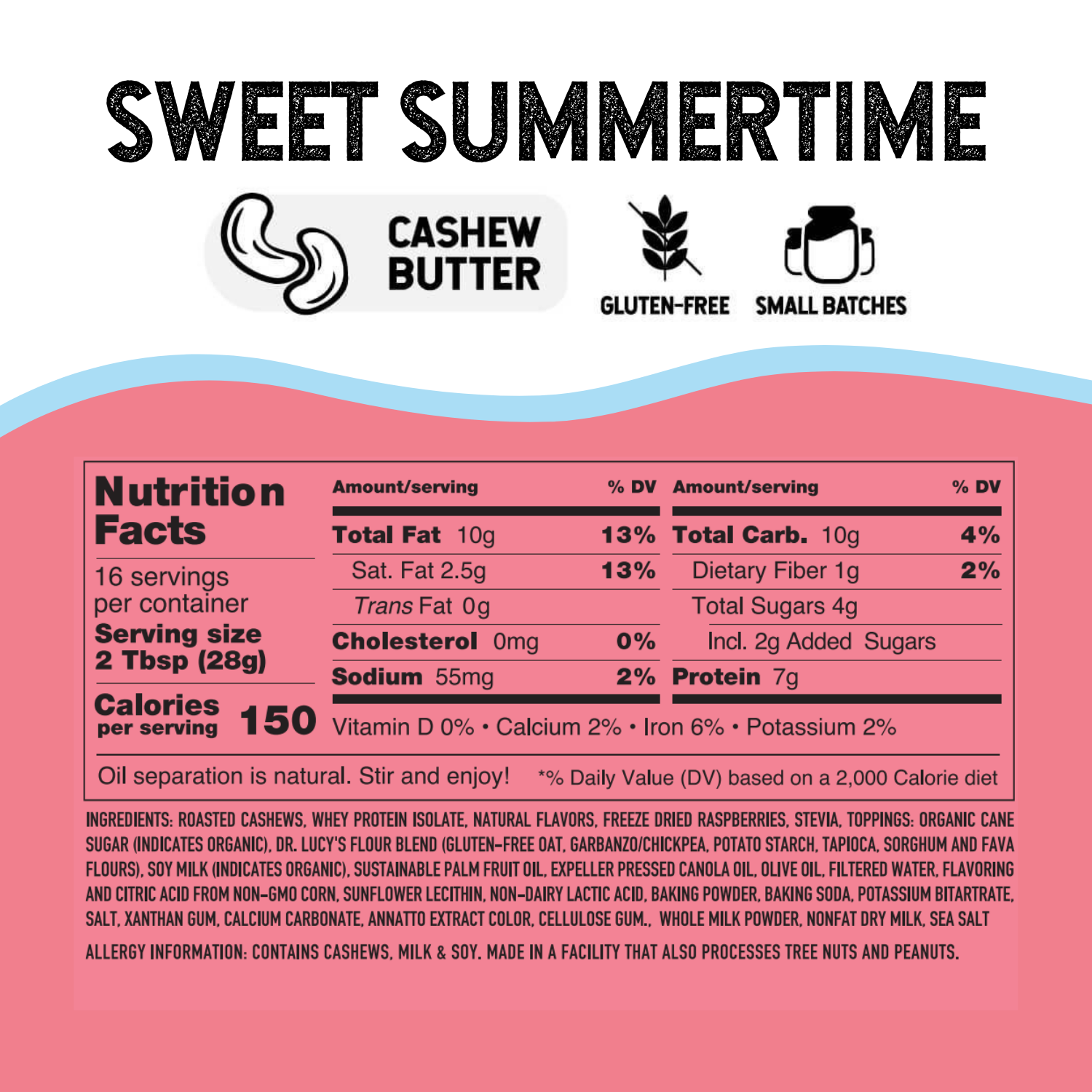 Gluten-Free Sweet Summertime Cashew Butter