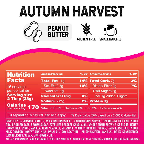 Gluten-Free Autumn Harvest Peanut Butter