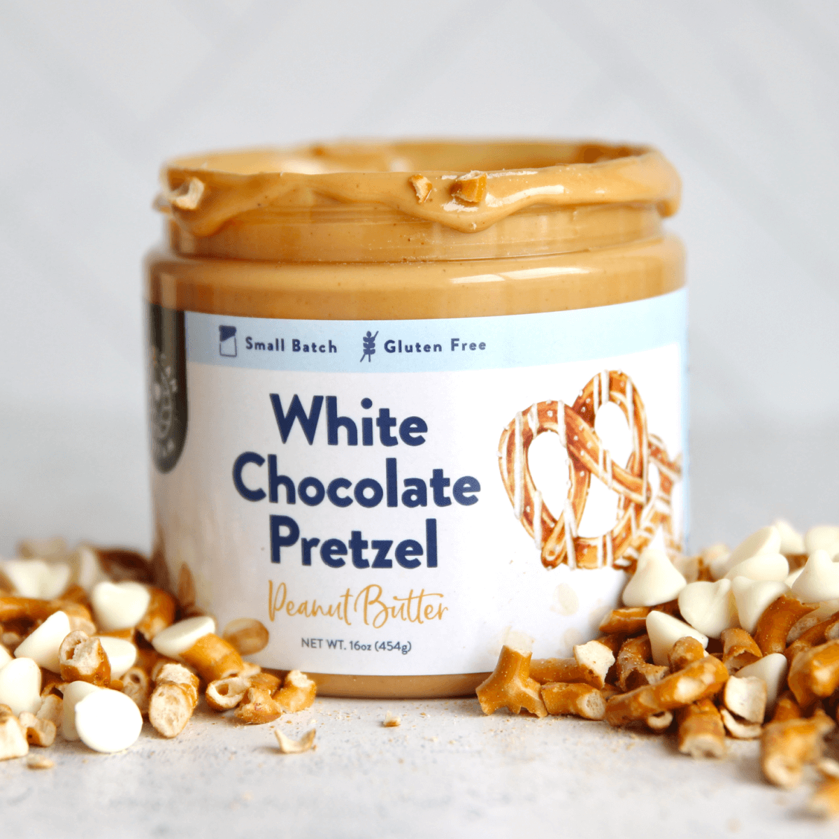 Gluten-Free White Chocolate Pretzel Peanut Butter